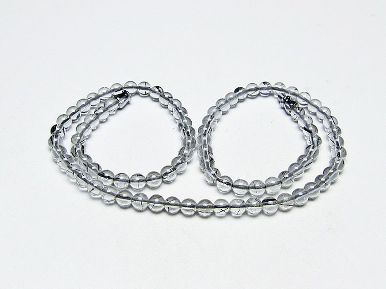 ブラックルチルクォーツ ネックレス 5mm [T354-6298] 1枚目