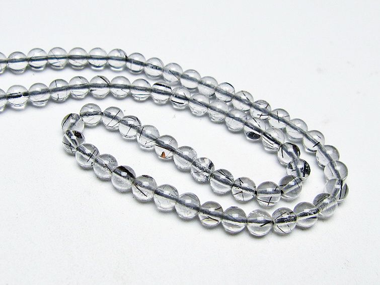 ブラックルチルクォーツ ネックレス 5mm [T354-6298] 3枚目