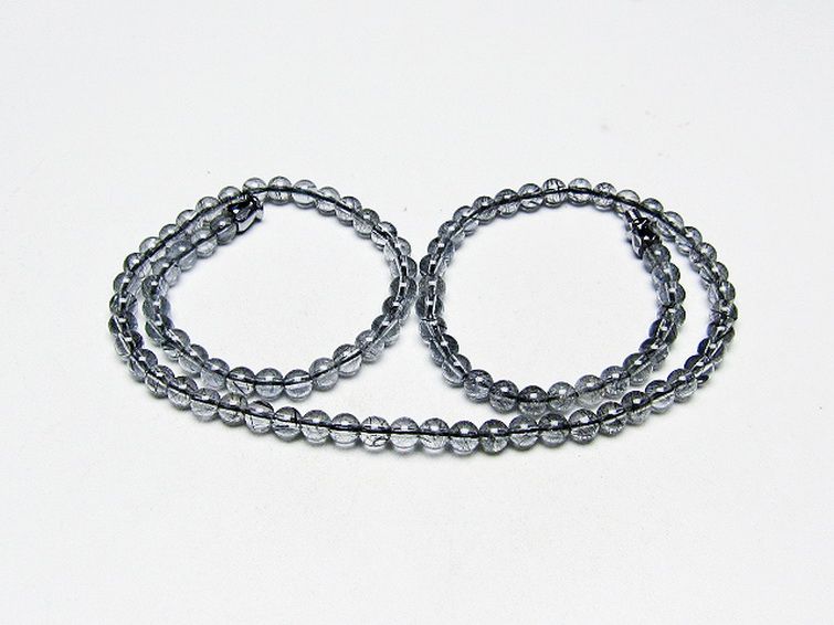 ブラックルチルクォーツ ネックレス 4mm [T354-6315] 1枚目