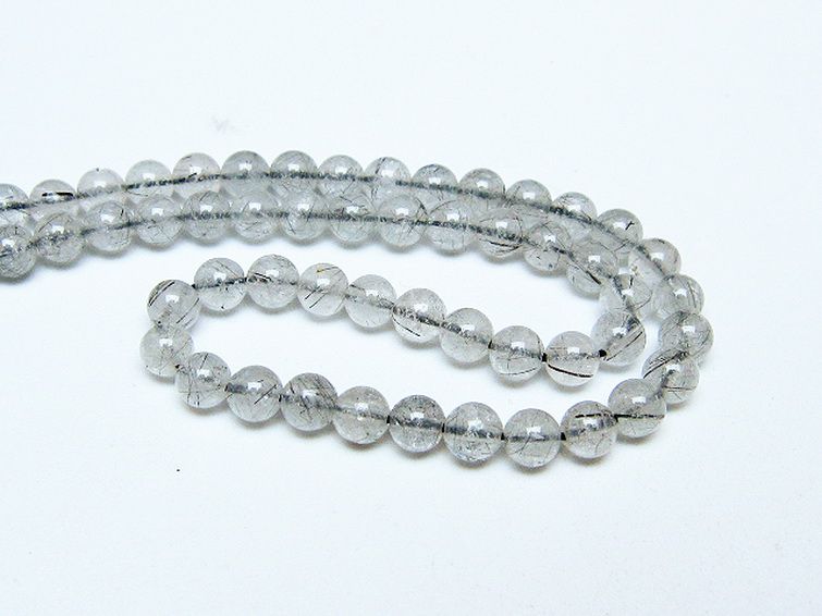 ブラックルチルクォーツ ネックレス 6mm [T354-6349] 3枚目