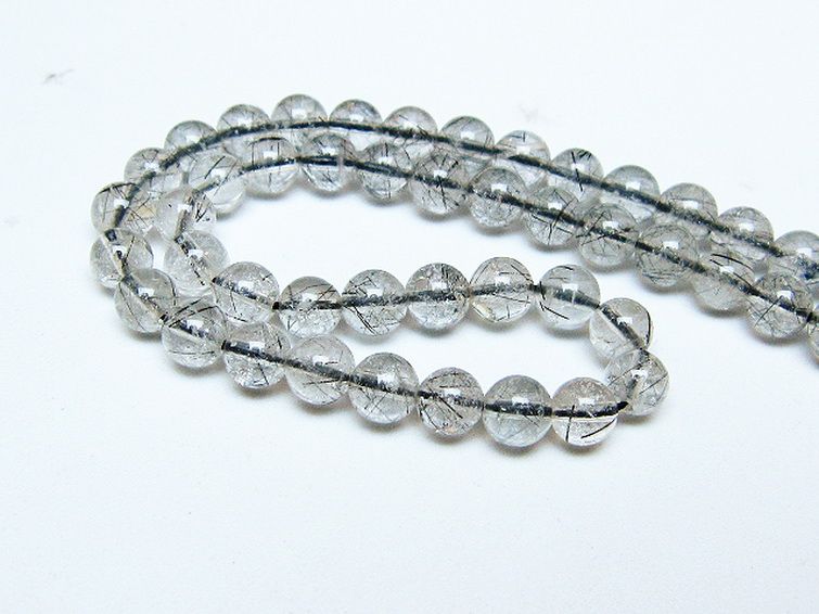 ブラックルチルクォーツ ネックレス 6mm [T354-6358] 3枚目