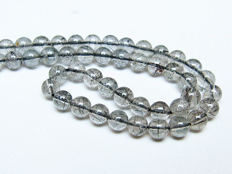 ブラックルチルクォーツ ネックレス 6mm [T354-6360] 3枚目