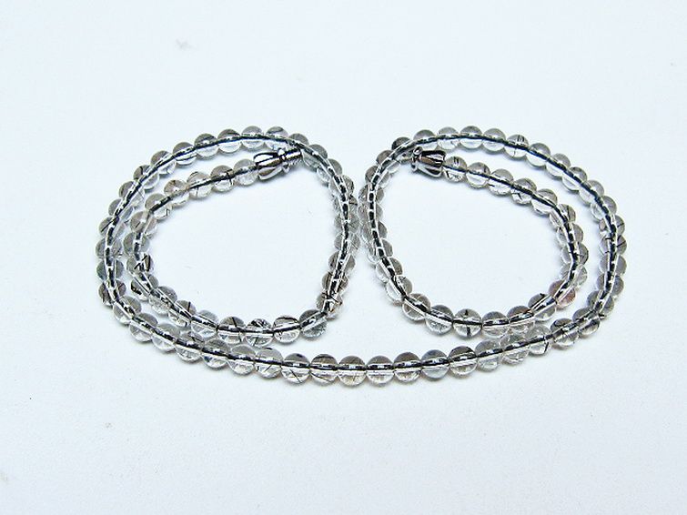 ブラックルチルクォーツ ネックレス 4mm [T354-6438] 1枚目