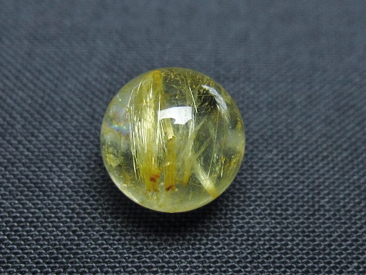 ゴールドタイチンルチル入り 水晶 丸玉 10mm [T355-1152] 2枚目