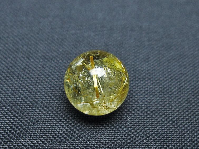 ゴールドタイチンルチル入り 水晶 丸玉 10mm [T355-1166] 2枚目