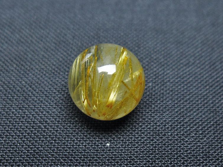 ゴールドタイチンルチル入り 水晶 丸玉 10mm [t355-1187] 2枚目