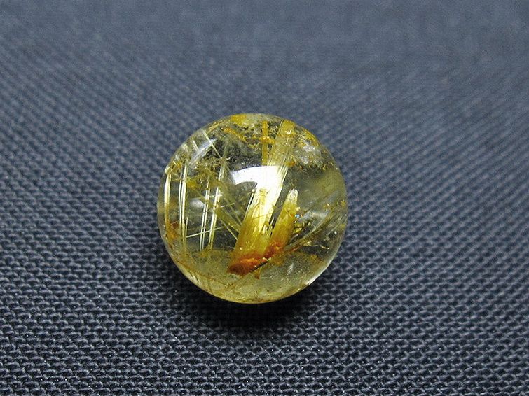 ゴールドタイチンルチル入り 水晶 丸玉 10mm [T355-1190] 2枚目