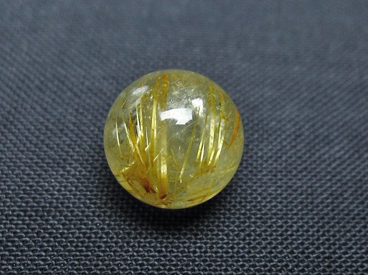 ゴールドタイチンルチル入り 水晶 丸玉 10mm [t355-1214] 2枚目