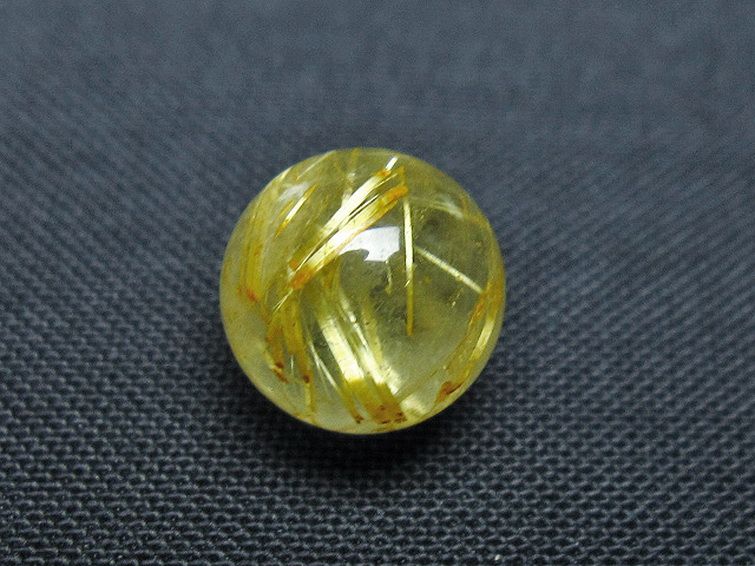 ゴールドタイチンルチル入り 水晶 丸玉 10mm [t355-1218] 2枚目