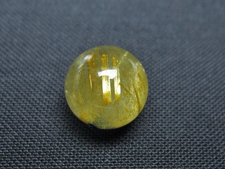 ゴールドタイチンルチル入り 水晶 丸玉 10mm [T355-1224] 2枚目