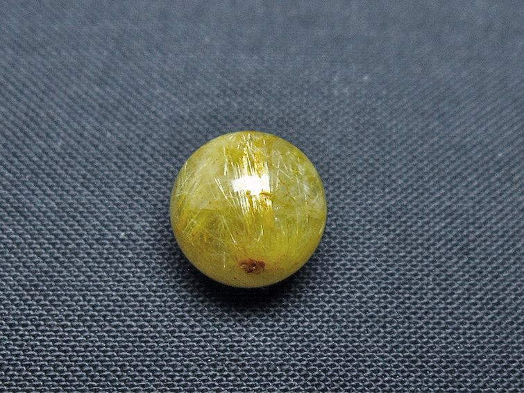 ゴールドタイチンルチル入り 水晶 丸玉 10mm [t355-1234] 2枚目