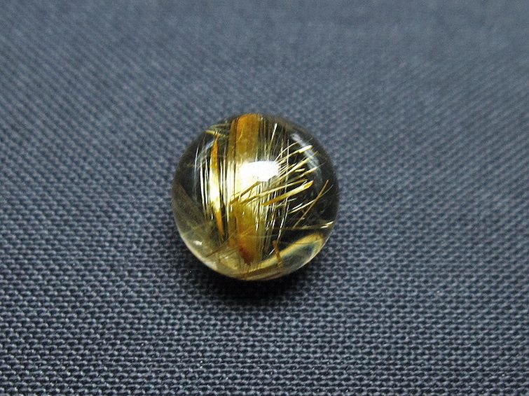 ゴールドタイチンルチル入り 水晶 丸玉 10mm [t355-1256] 3枚目