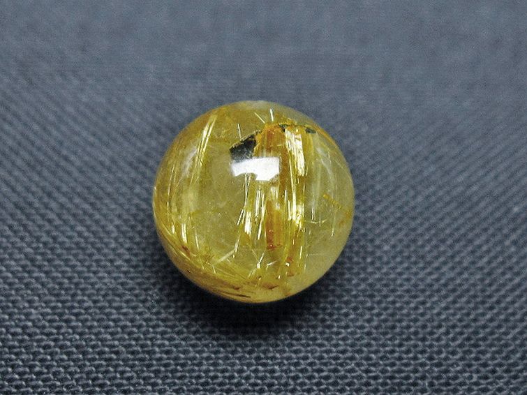 ゴールドタイチンルチル入り 水晶 丸玉 10mm [T355-1262] 2枚目