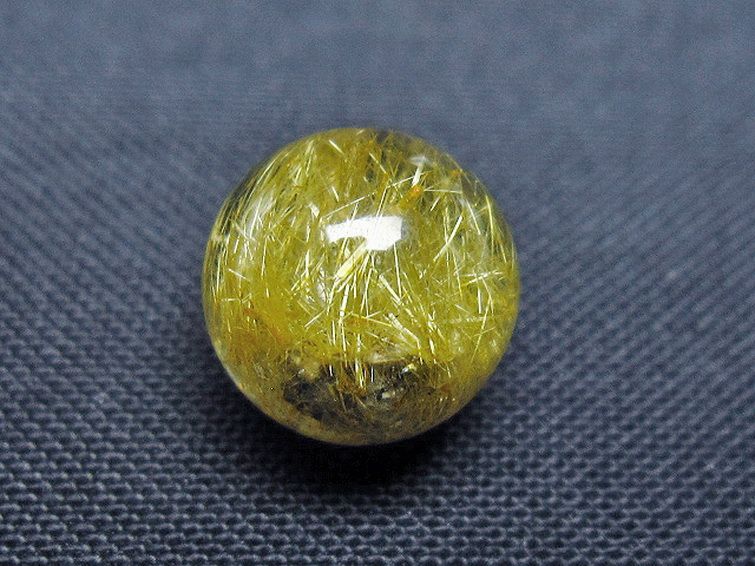 ゴールドタイチンルチル入り 水晶 丸玉 10mm [T355-1264] 2枚目