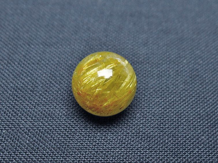 ゴールドタイチンルチル入り 水晶 丸玉 10mm [T355-1270] 3枚目