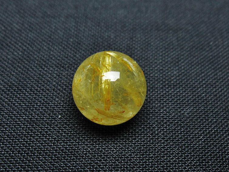 ゴールドタイチンルチル入り 水晶 丸玉 10mm [T355-1396] 1枚目