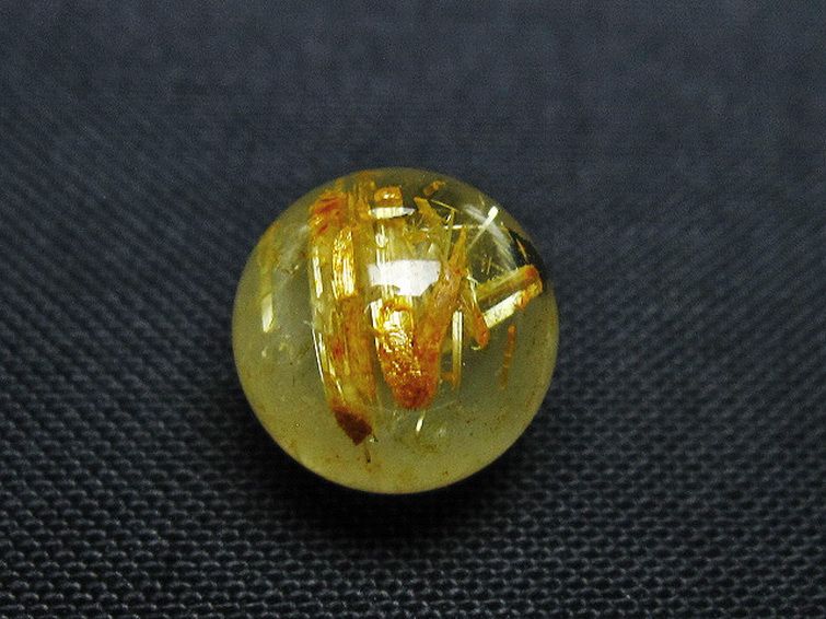 ゴールドタイチンルチル入り 水晶 丸玉 10mm [T355-1398] 2枚目