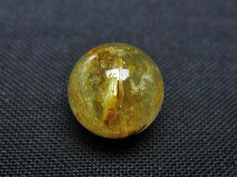 ゴールドタイチンルチル入り 水晶 丸玉 10mm [T355-1402] 2枚目
