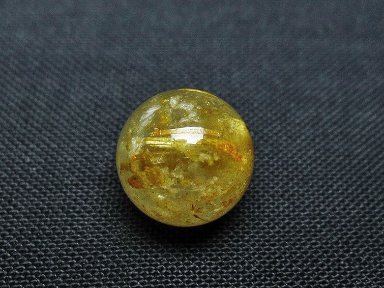 ゴールドタイチンルチル入り 水晶 丸玉 10mm [T355-1402] 3枚目
