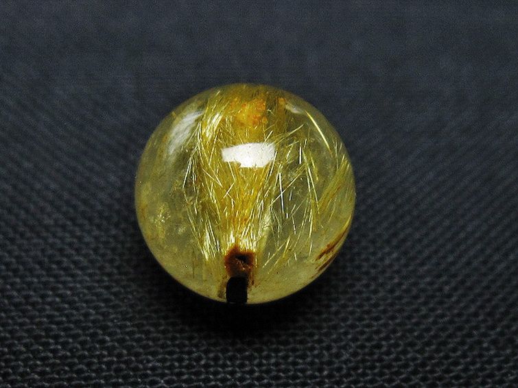 ゴールドタイチンルチル入り 水晶 丸玉 10mm [T355-1406] 2枚目
