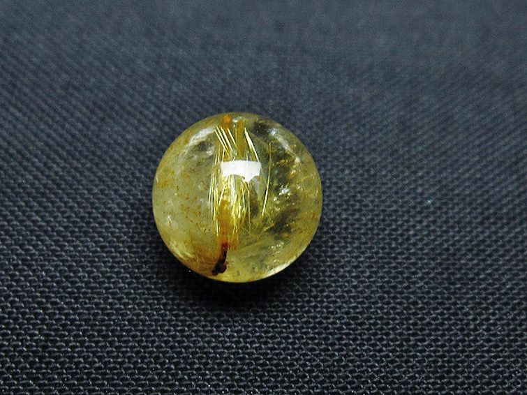 ゴールドタイチンルチル入り 水晶 丸玉 10mm [T355-1416] 1枚目