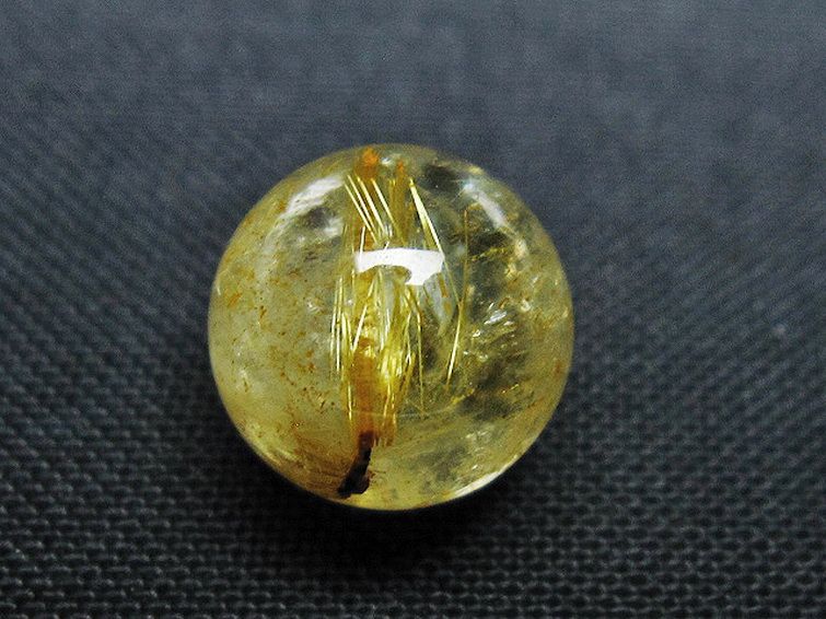 ゴールドタイチンルチル入り 水晶 丸玉 10mm [T355-1416] 2枚目