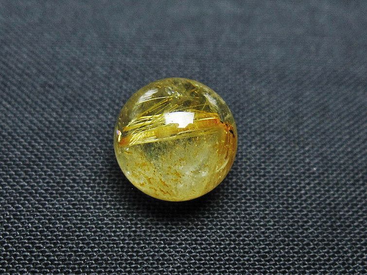 ゴールドタイチンルチル入り 水晶 丸玉 10mm [T355-1416] 3枚目