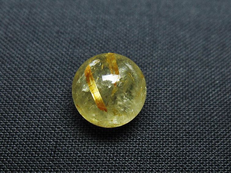 ゴールドタイチンルチル入り 水晶 丸玉 10mm [T355-1418] 1枚目