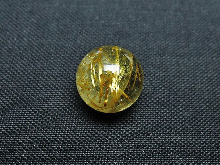 ゴールドタイチンルチル入り 水晶 丸玉 10mm [T355-1422] 1枚目