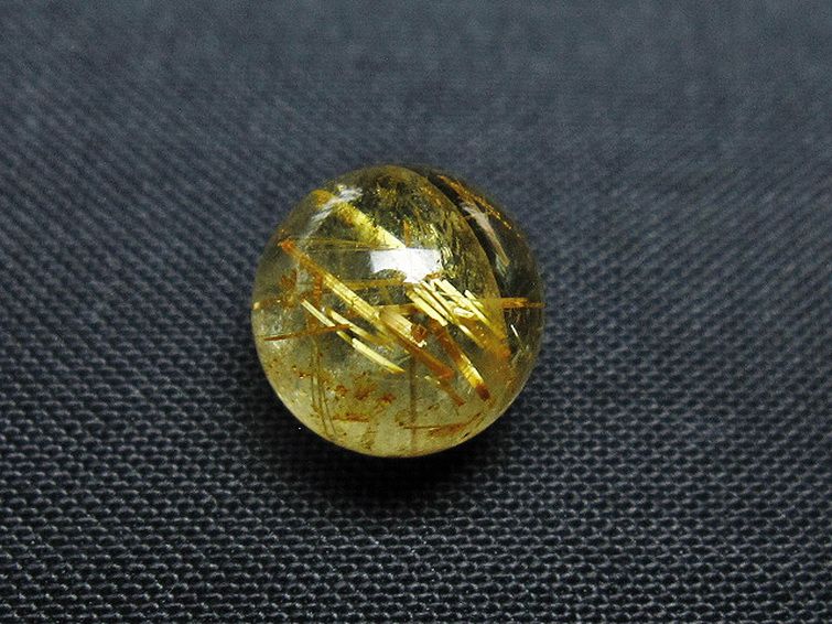 ゴールドタイチンルチル入り 水晶 丸玉 10mm [T355-1422] 3枚目
