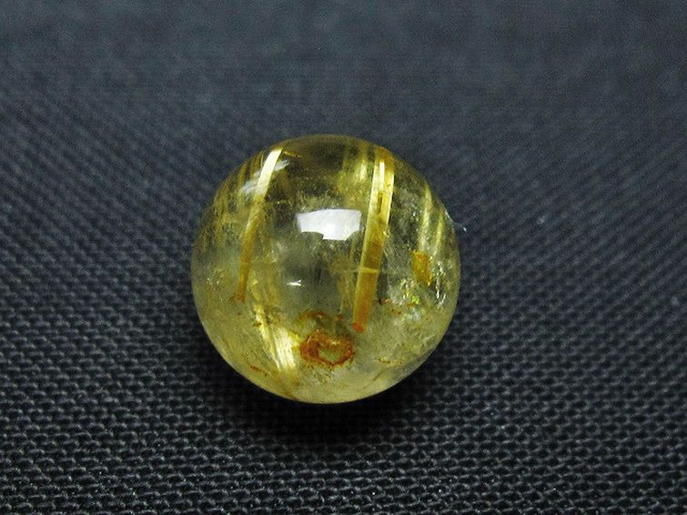 ゴールドタイチンルチル入り 水晶 丸玉 10mm [T355-1433] 2枚目