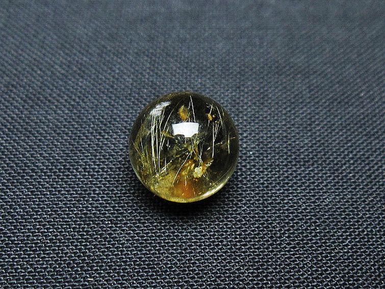 ゴールドタイチンルチル入り 水晶 丸玉 10mm [T355-1435] 1枚目