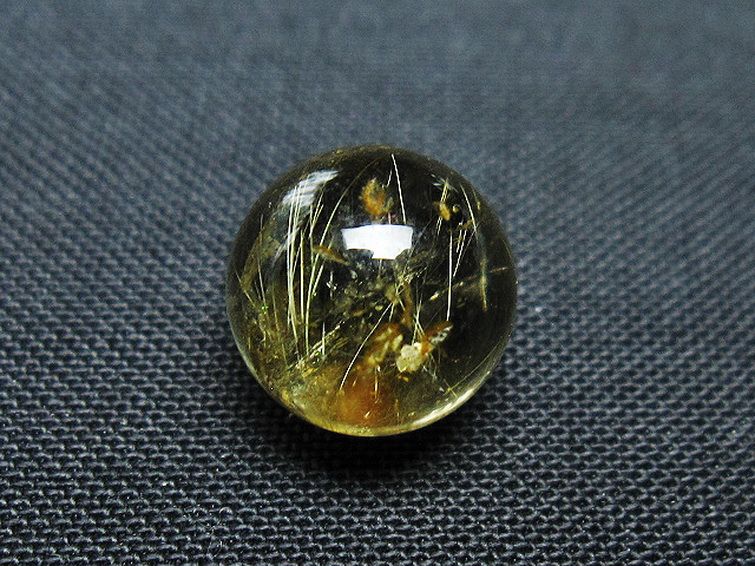 ゴールドタイチンルチル入り 水晶 丸玉 10mm [T355-1435] 2枚目