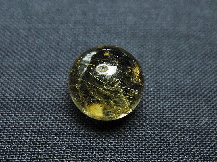 ゴールドタイチンルチル入り 水晶 丸玉 10mm [T355-1435] 3枚目