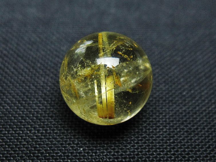 ゴールドタイチンルチル入り 水晶 丸玉 10mm [T355-1437] 2枚目