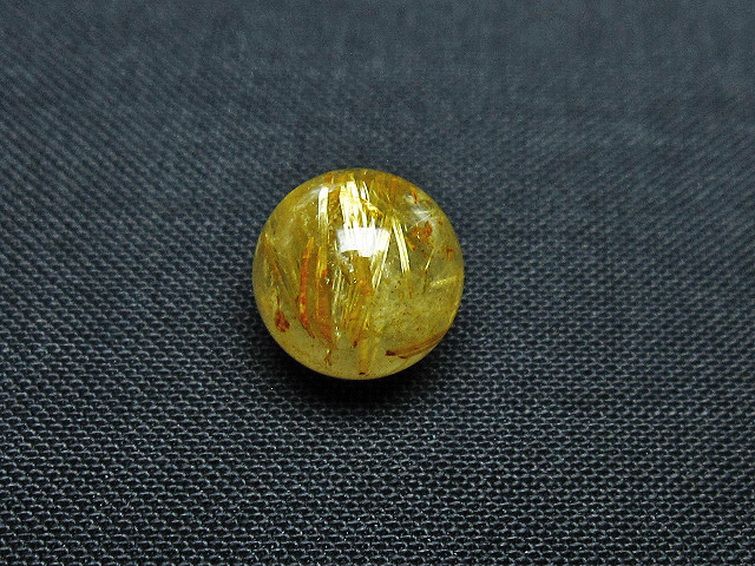 ゴールドタイチンルチル入り 水晶 丸玉 10mm [T355-1457] 1枚目