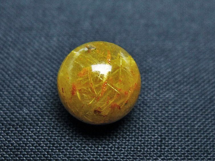 ゴールドタイチンルチル入り 水晶 丸玉 10mm [T355-1459] 2枚目