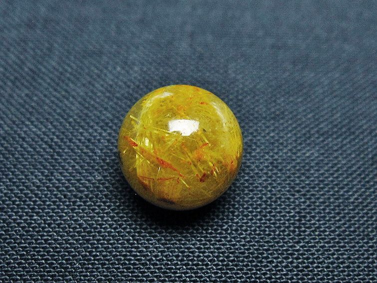 ゴールドタイチンルチル入り 水晶 丸玉 10mm [T355-1459] 3枚目