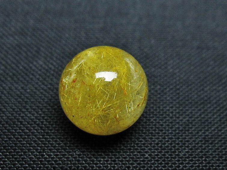 ゴールドタイチンルチル入り 水晶 丸玉 10mm [T355-1466] 2枚目