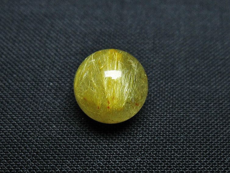 ゴールドタイチンルチル入り 水晶 丸玉 10mm [T355-1471] 1枚目