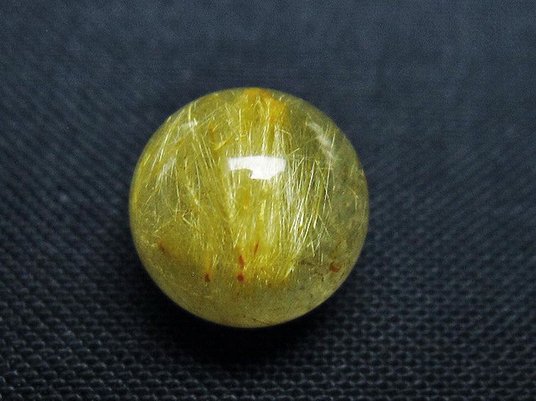 ゴールドタイチンルチル入り 水晶 丸玉 10mm [T355-1471] 2枚目