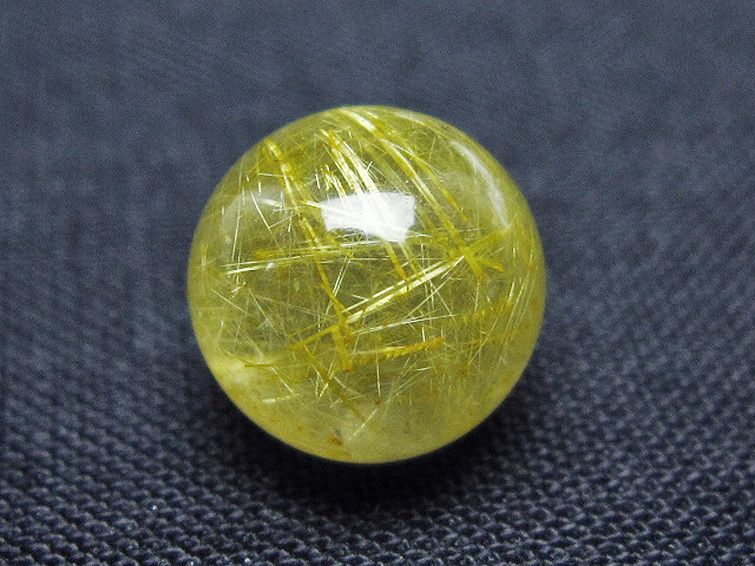 ゴールドタイチンルチル入り 水晶 丸玉 10mm [t355-1549] 3枚目
