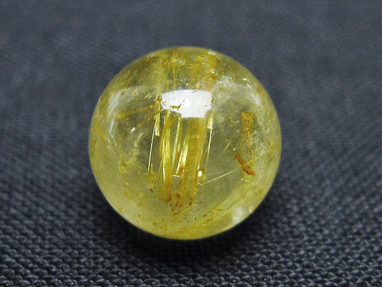 ゴールドタイチンルチル入り 水晶 丸玉 10mm [t355-1558] 2枚目