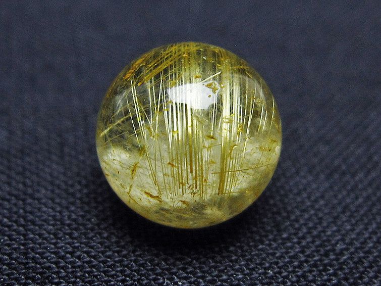 ゴールドタイチンルチル入り 水晶 丸玉 10mm [t355-1568] 3枚目