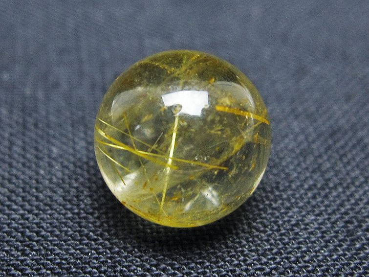 ゴールドタイチンルチル入り 水晶 丸玉 10mm [t355-1577] 1枚目