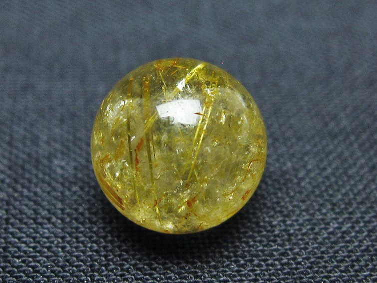 ゴールドタイチンルチル入り 水晶 丸玉 10mm [t355-1582] 2枚目