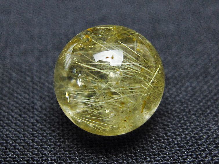 ゴールドタイチンルチル入り 水晶 丸玉 10mm [t355-1585] 3枚目