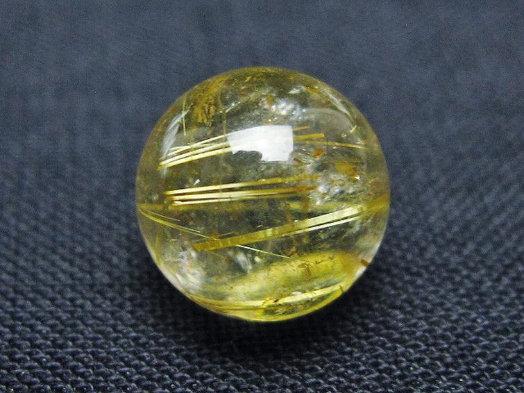 ゴールドタイチンルチル入り 水晶 丸玉 10mm [t355-1587] 3枚目