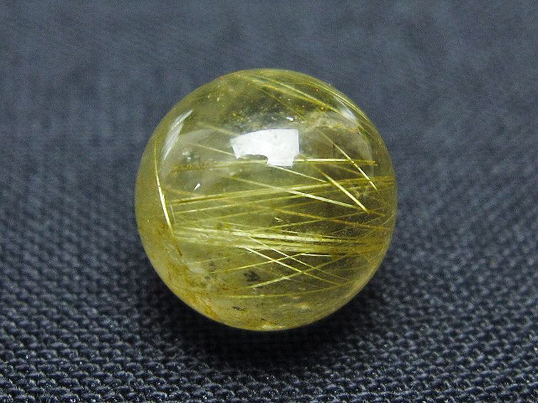 ゴールドタイチンルチル入り 水晶 丸玉 10mm [t355-1590] 2枚目