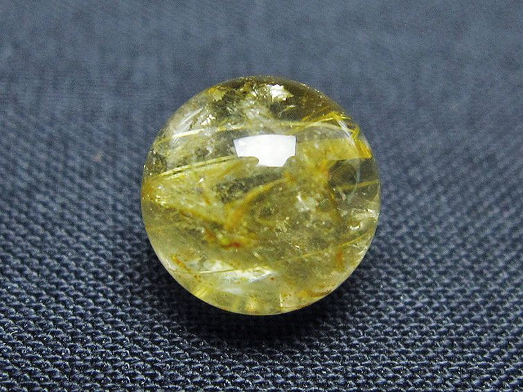 ゴールドタイチンルチル入り 水晶 丸玉 10mm [t355-1593] 2枚目